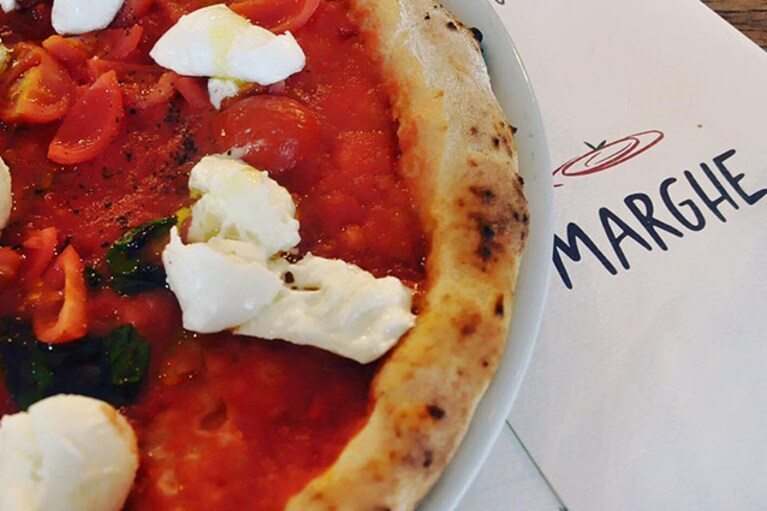 Pizza con pomodoro San Marzano, pomodorini e bufala di Marghe
