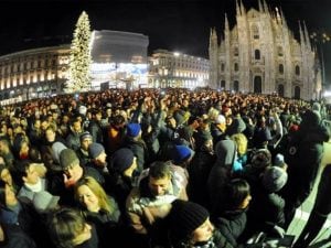 Concerto di Capodanno in piazza Duomo a Milano.
