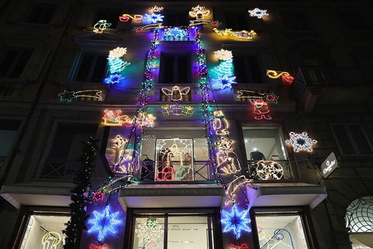 Luminarie a Milano (Getty).