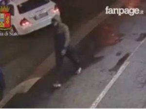 Il presunto assassino di Marilena Negri (frame dal video della Polizia)