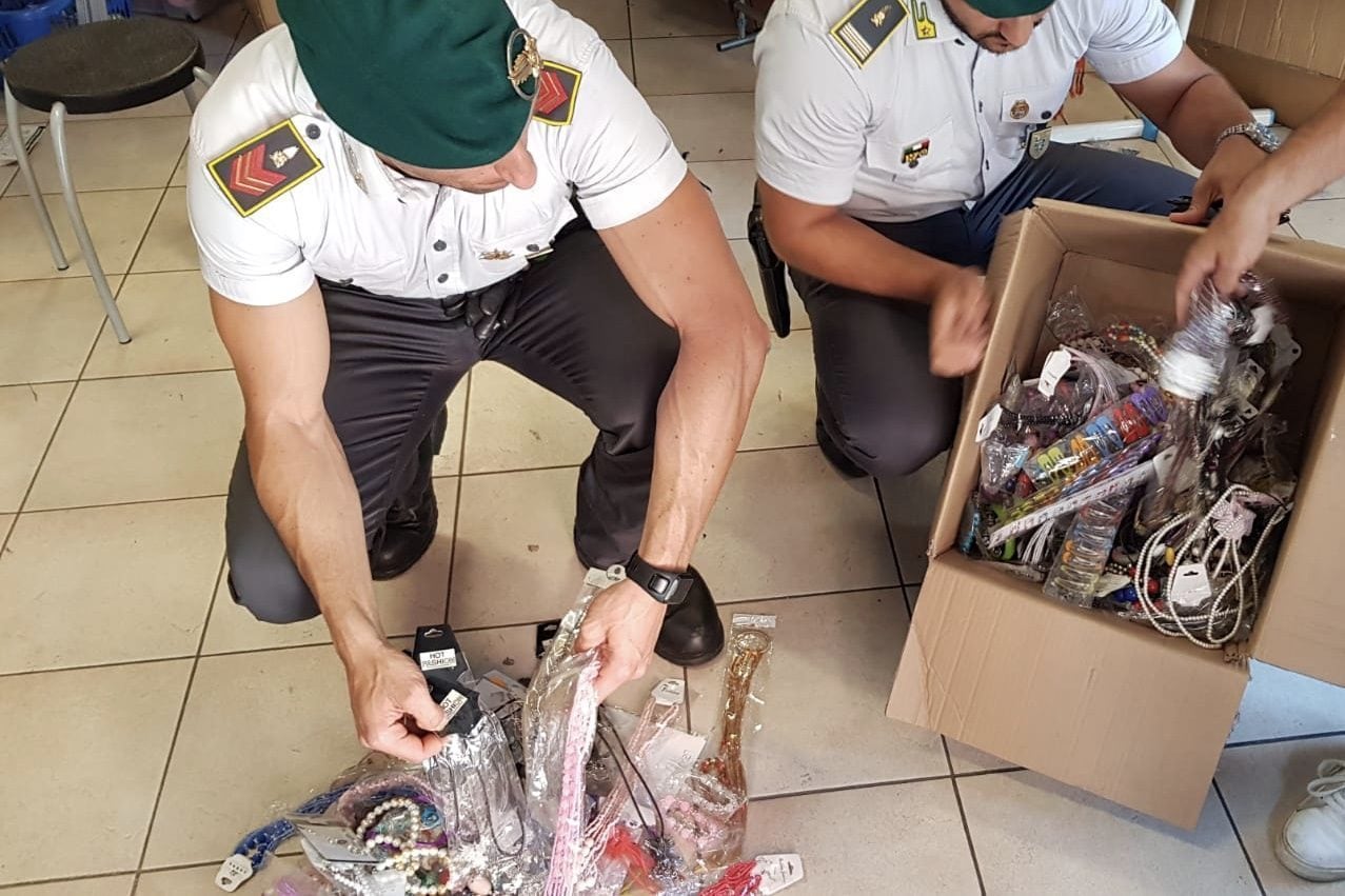 I prodotti sequestrati
