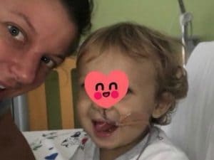 Foto pubblicata su Facebook dalla mamma del piccolo Tommaso
