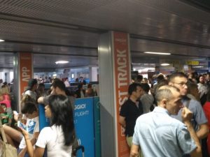 Blackout a Malpensa, voli cancellati – foto Twitter