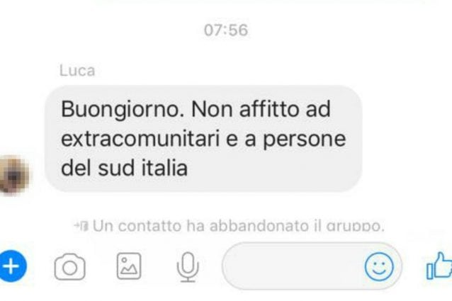 La risposta ricevuta da Fabio De Pinto, giovane barese in cerca di una casa a Milano
