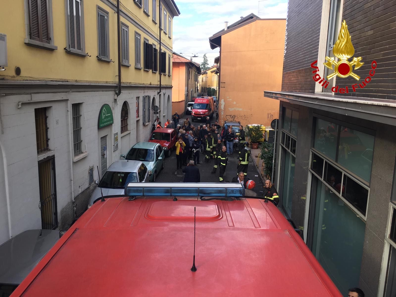 La fuga di gas e l’intervento dei vigili del fuoco