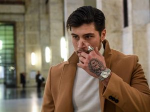 Niccolò Bettarini in tribunale a Milano (LaPresse)
