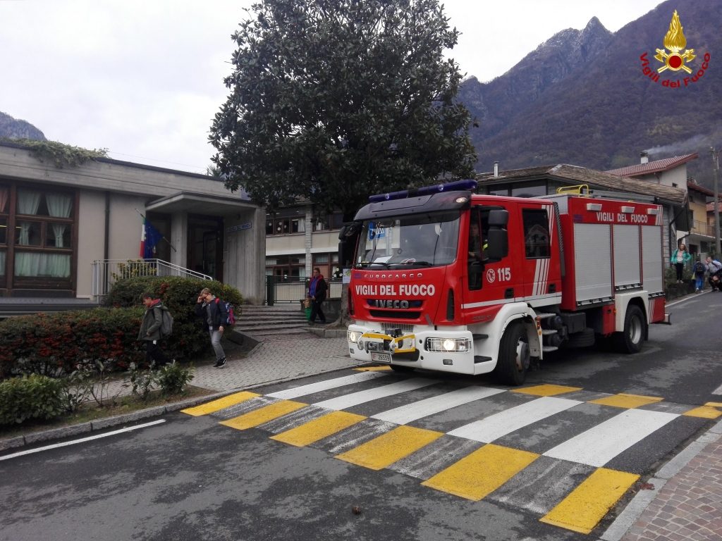 L’intervento dei vigili del fuoco alla scuola dell’infanzia (Foto: Vigili del fuoco)