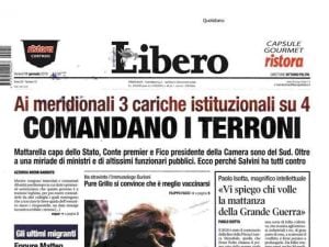 La prima pagina di Libero di oggi, venerdì 11 gennaio