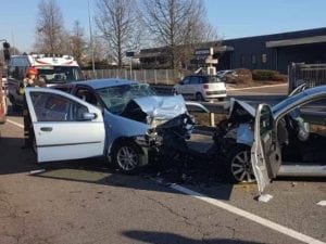 L’incidente a Vanzaghello (Foto: Vigili del fuoco)