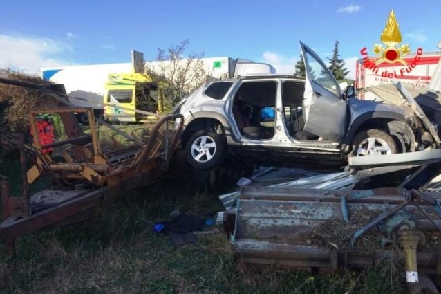 L’incidente (Foto Vigili del fuoco)
