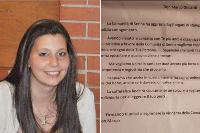 Valentina Cavagna e la lettera scritta da alcuni cittadini di Serina (Foto Facebook)
