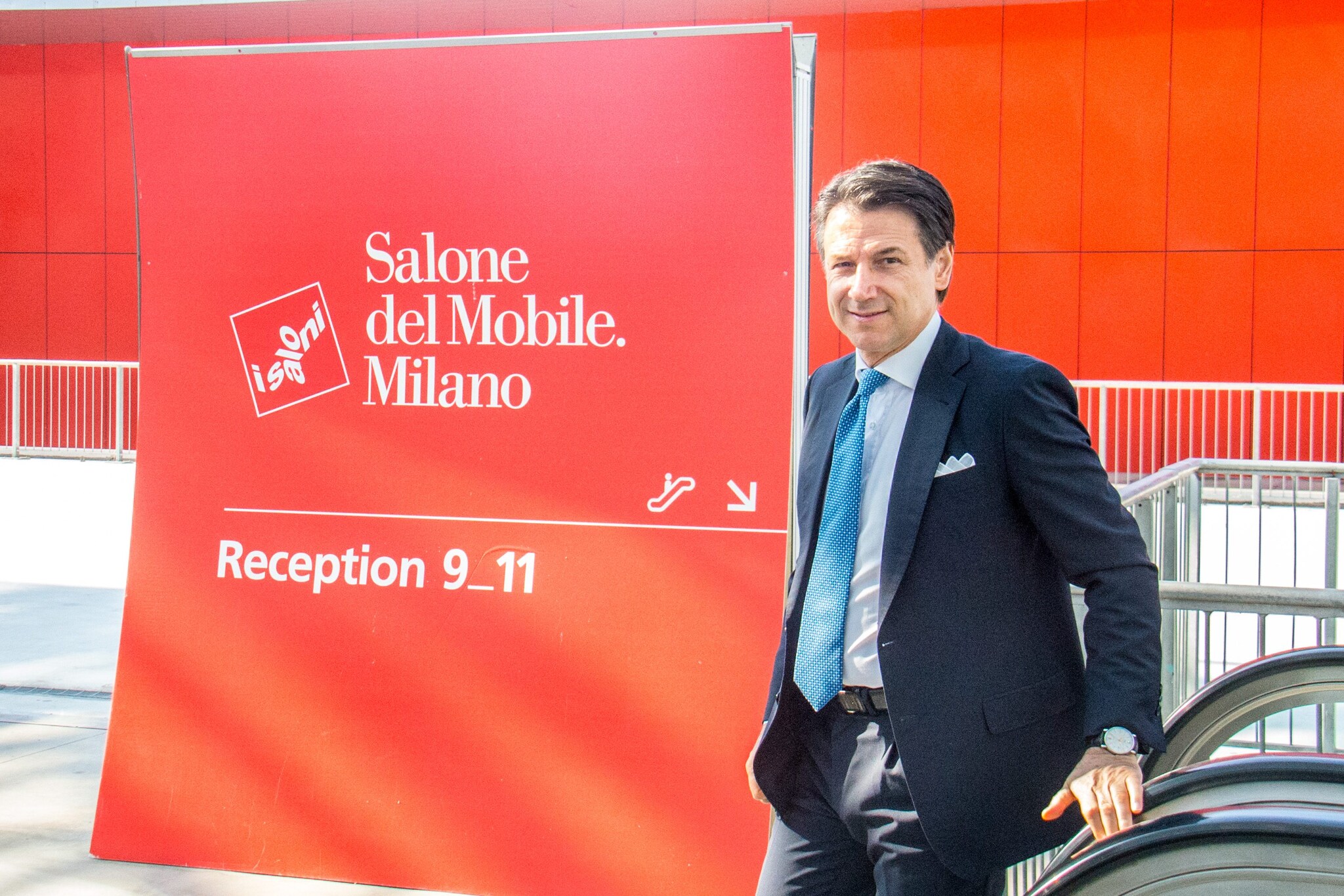 L’arrivo del premier Conte in Fiera al Salone del Mobile
