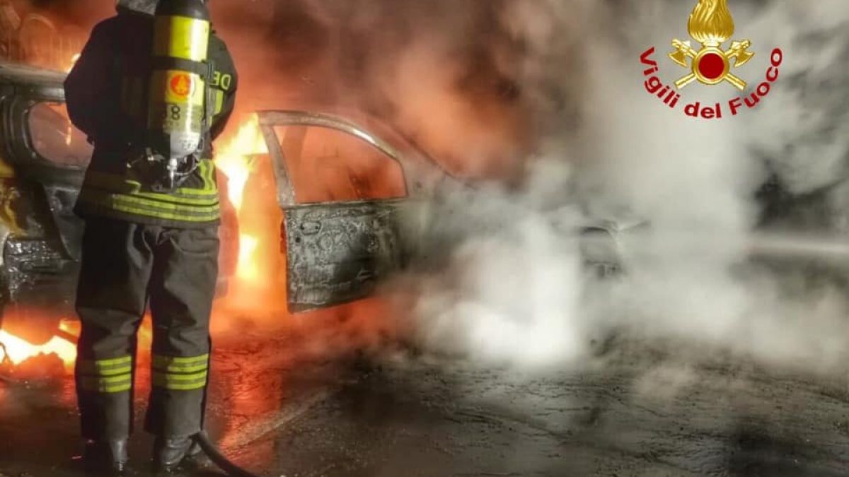 L’incendio a Nerviano (Foto: Vigili del fuoco)