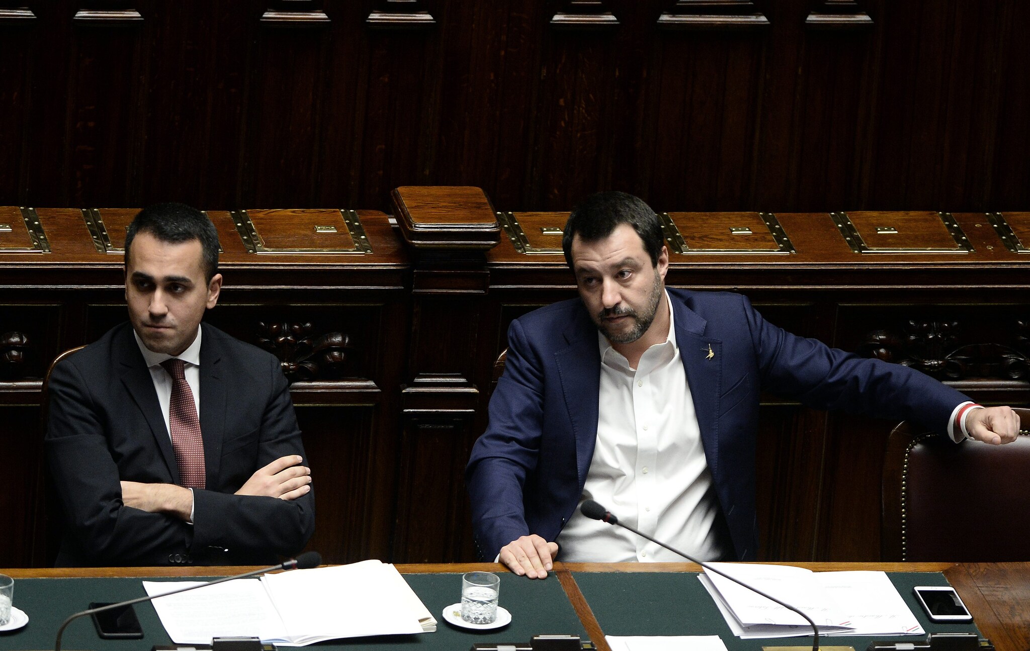 I vicepremier Luigi Di Maio (M5S) e Matteo Salvini (Lega)