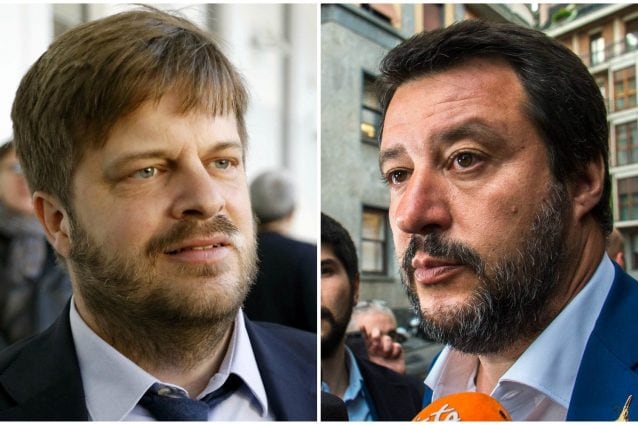 L’assessore milanese Pierfrancesco Majorino e il ministro dell’Interno Matteo Salvini