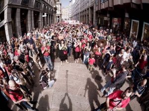 Una manifestazione della Banda degli ottoni (Facebook)