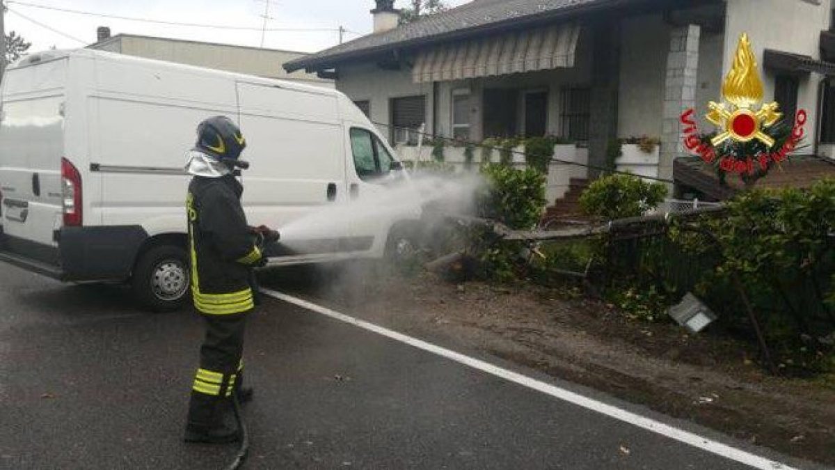 L'incidente avvenuto a Vergiate