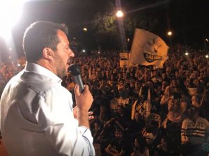 Un’immagine del comizio di Matteo Salvini a Cremona (Foto: Facebook Alessandro Zagni)