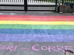 L’arcobaleno al Severi–Correnti (Instagram)