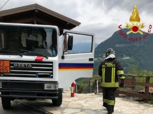 Il luogo dell’esplosione (Foto: Vigili del fuoco)