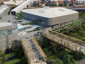 (Il rendering del centro commerciale Merlata Mall)
