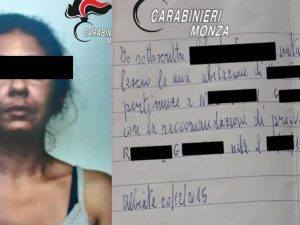 In foto il testamento fatto firmare da Olga all’anziana vittima