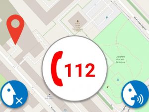 Una schermata della app "Where are u" del 112