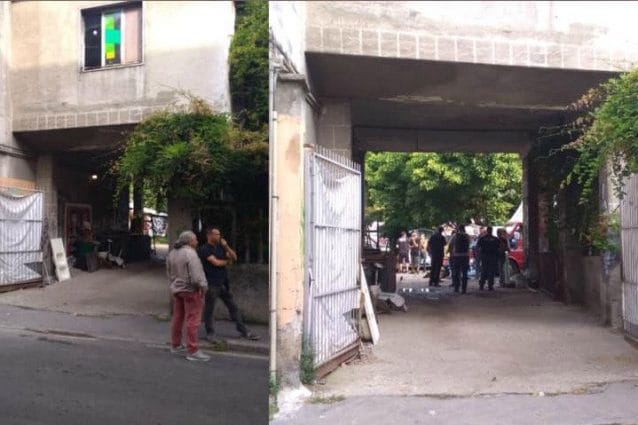Lo sgombero in via Cozzi (Foto di Gabriele Abbiati via Facebook)