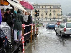 Esonda il lago di Como, foto Facebook Nino Emilio Borgese
