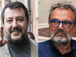 Matteo Salvini e Oliviero Toscani