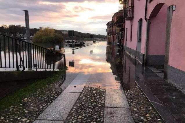 Il Ticino esondato al Borgo basso di Pavia (Foto: assessore Pietro Trivi)