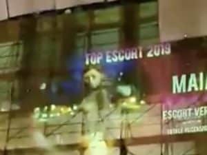 Un’immagine del video proiettato sul Palazzo della Regione