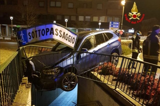 L’incidente di Darfo Boario Terme (Foto: Vigili del fuoco)