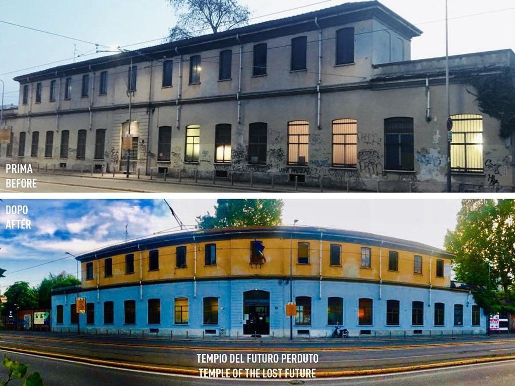 Gli spazi della Fabbrica del Vapore (prima e dopo la ristrutturazione)