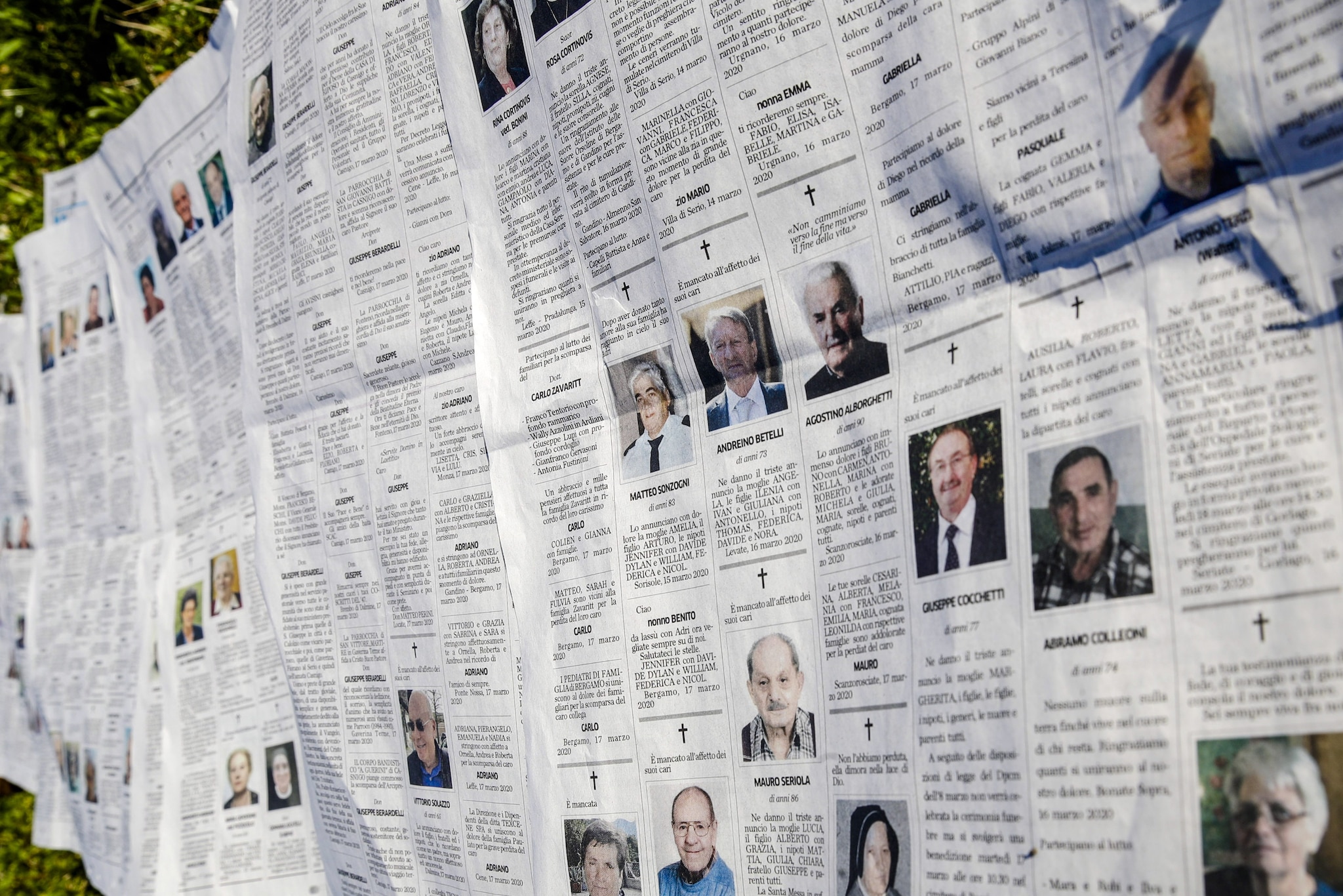 I necrologi sui giornali bergamaschi