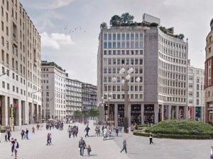 Piazza san Babila nel nuovo progetto