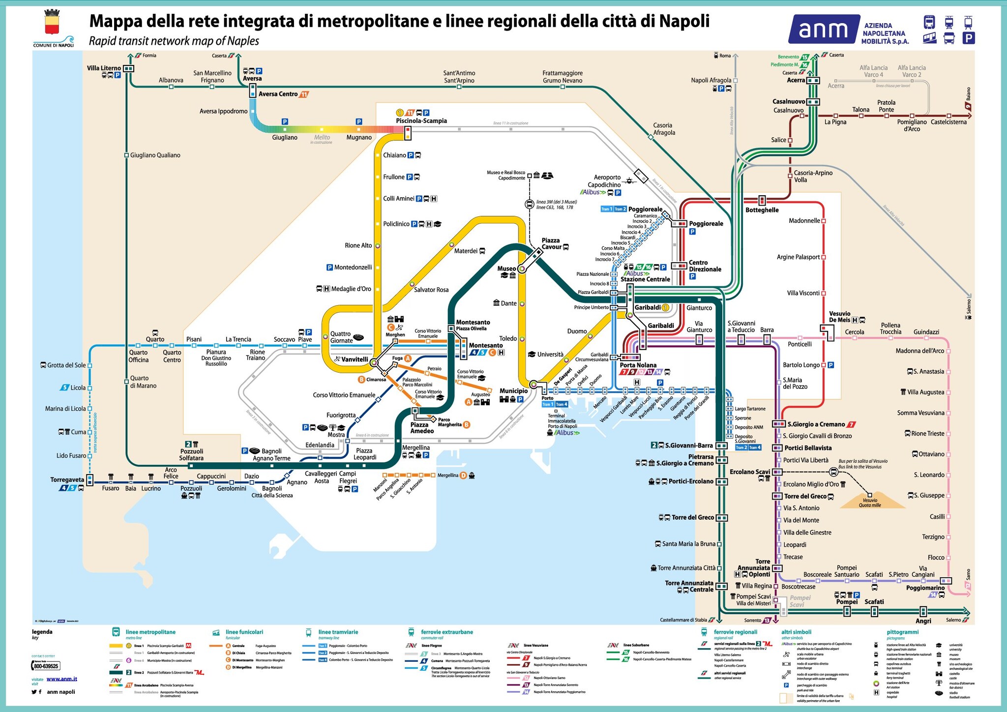 Metropolitane Di Napoli Orari Prezzi E Fermate Di Linea 1 2 E 6
