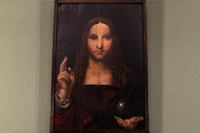 Il Salvator Mundi esposto a San Domenico Maggiore.