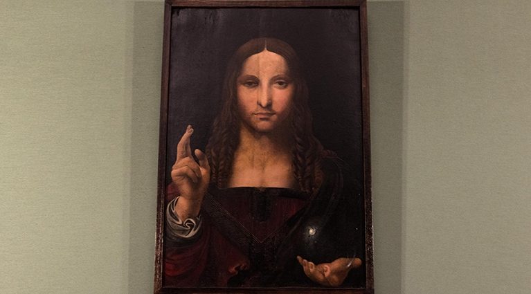 Il Salvator Mundi esposto a San Domenico Maggiore