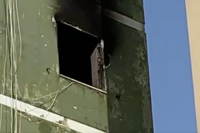Il luogo dell’incendio (Fonte: screen da un video di Sicomunicazione)