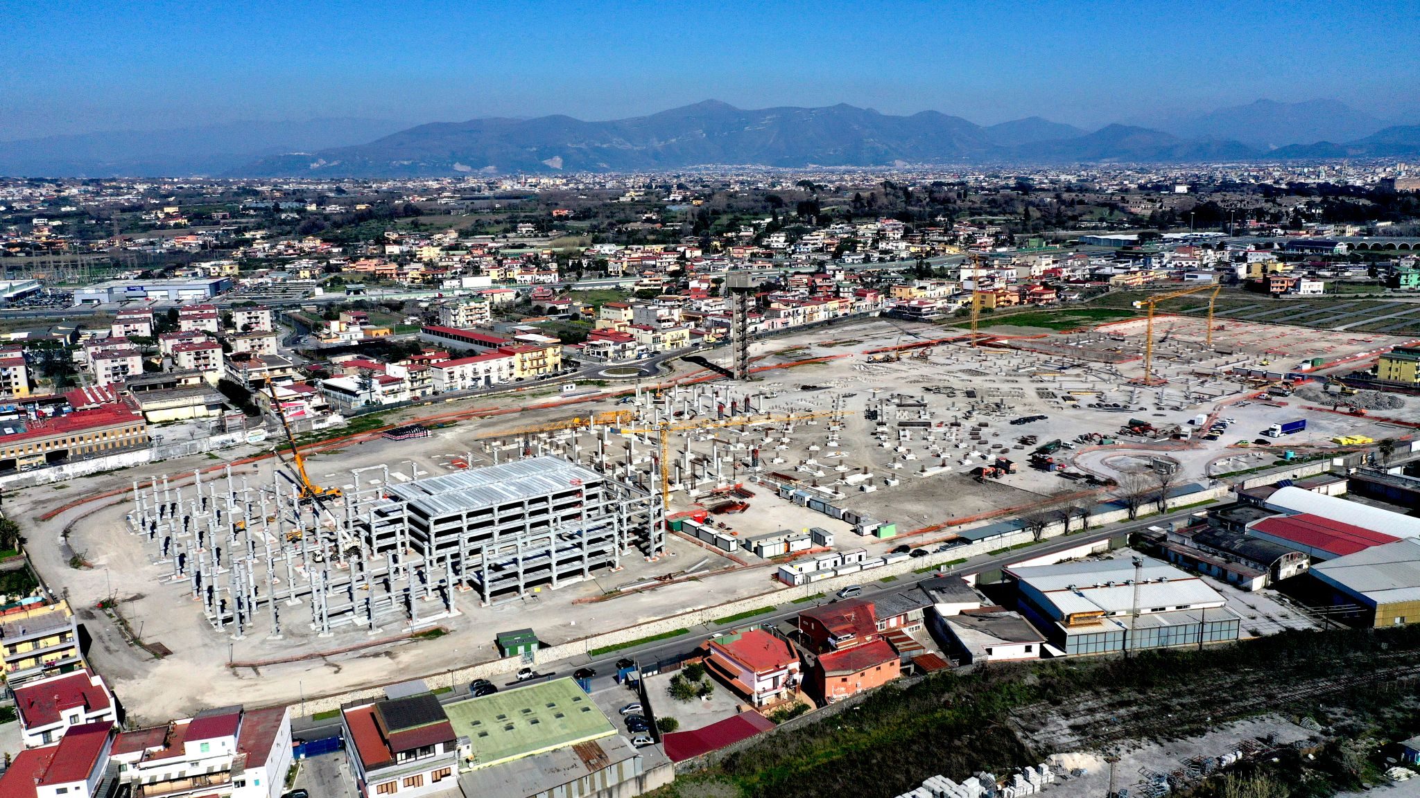 I lavori a Pompei per il Centro Maximall.