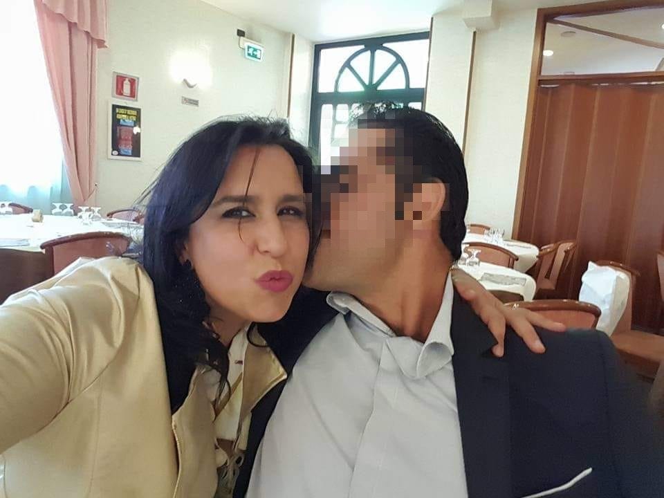 Cristina Mariconda col marito (Foto Facebook)