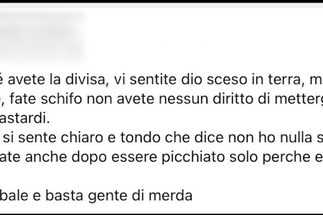 Il post pubblico della parente del giovane