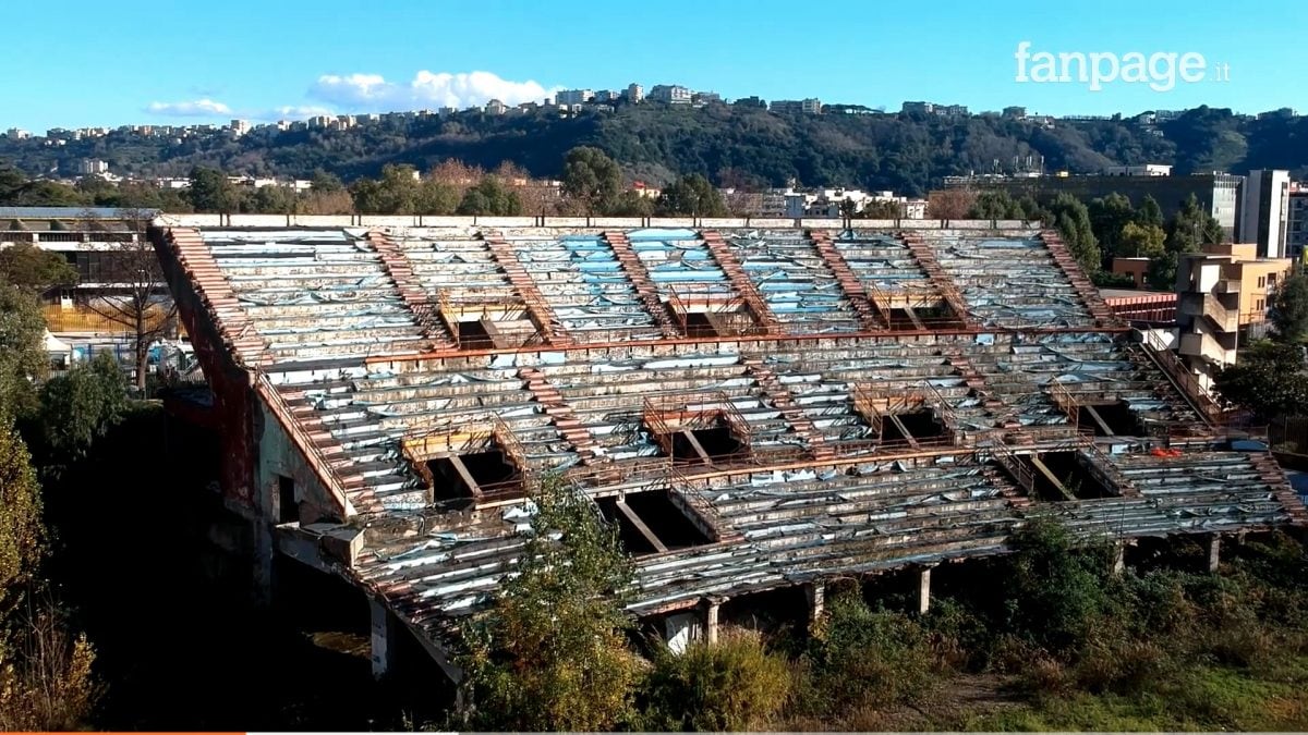 Le tribune del PalArgento, ormai ridotte a un rudere. [Foto / Fanpage.it]