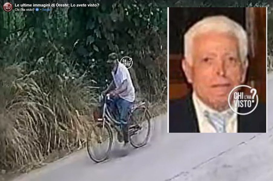 Le ultime immagini di Oreste dalla trasmissione Chi l’ha visto?