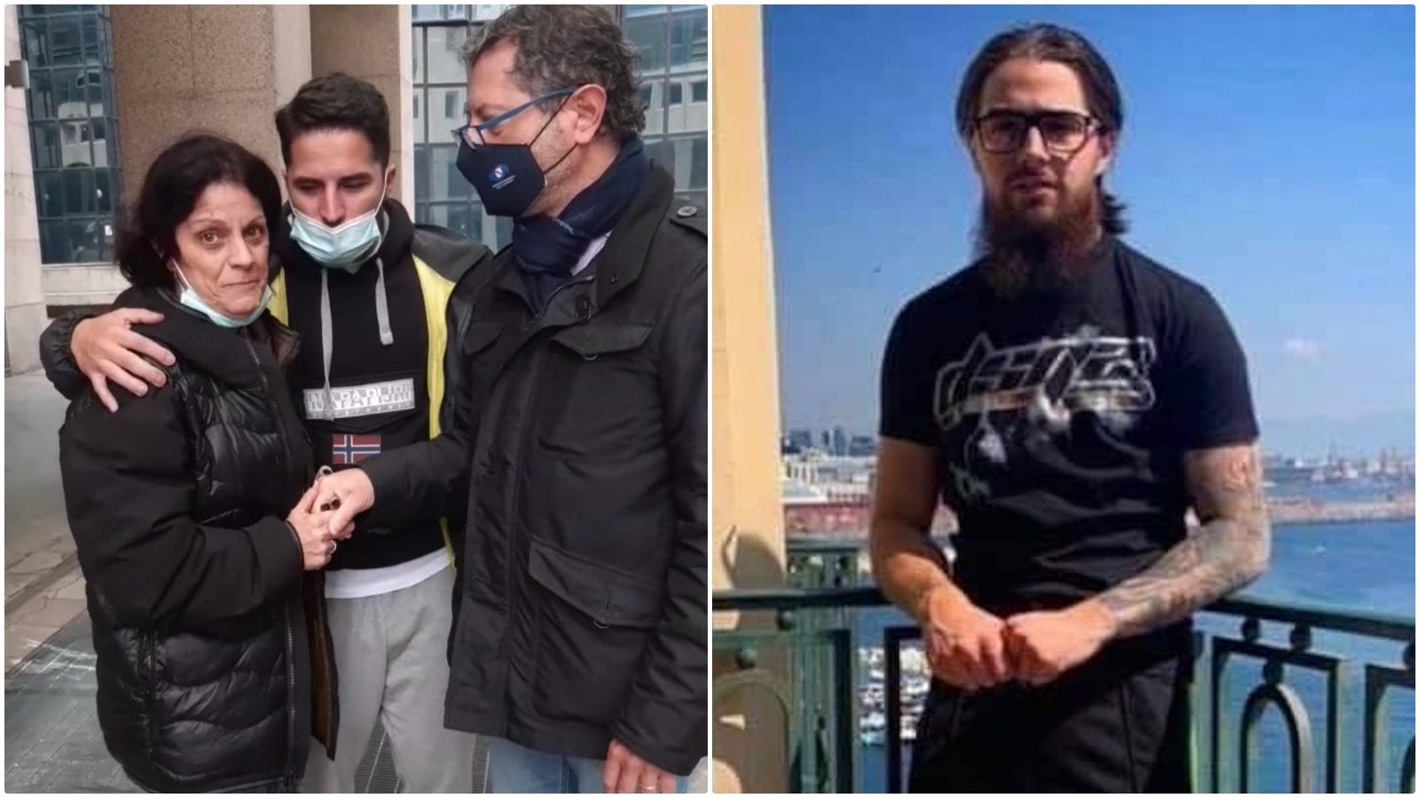 La madre e il fratello di Antonio Natale (nella foto a destra) insieme al consigliere Borrelli
