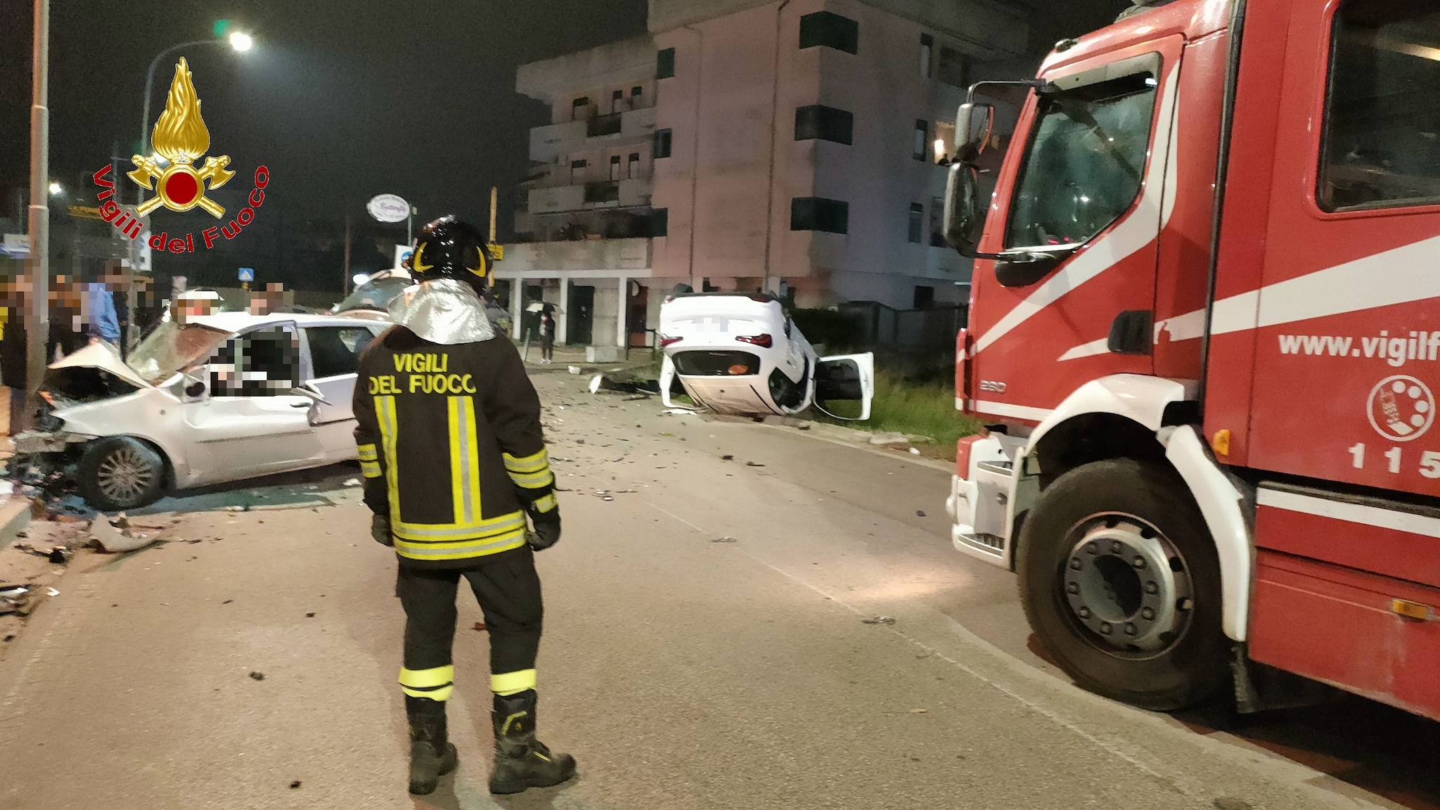 L’incidente di questa notte a San Marco Evangelista, in provincia di Caserta.