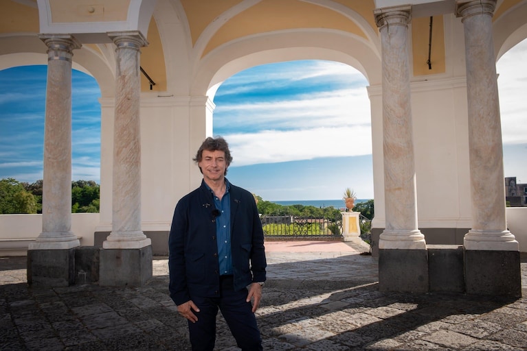 Alberto Angela a Villa Campolieto, Ercolano.