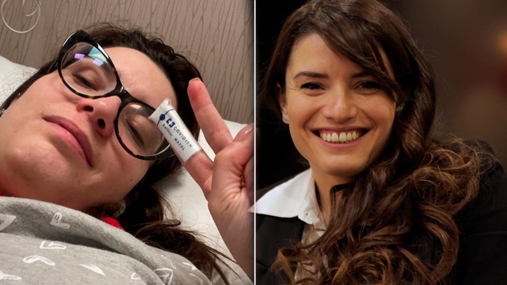 Martina durante la degenza in ospedale a sinistra e guarita a destra