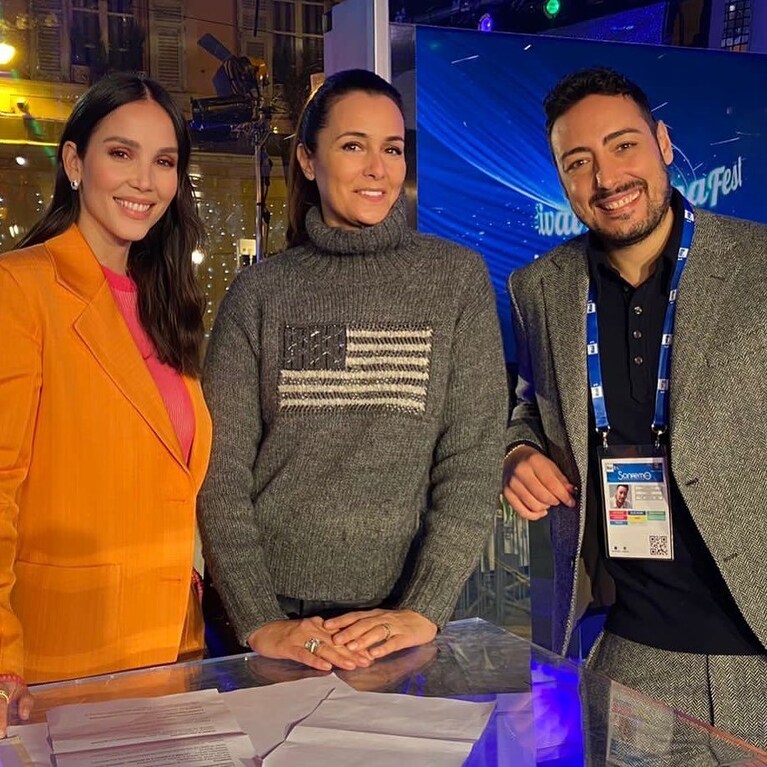 Da sinistra verso destra: Paola Di Benedetto, Roberta Capua e Ciro Priello.